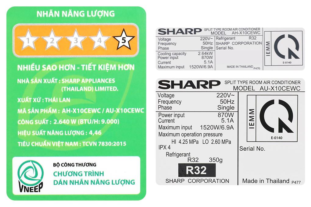 Máy lạnh Sharp Inverter 1 HP AH-X10CEWC - 10