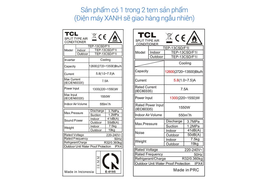 Điều hòa TCL Inverter 12600 BTU TEP-13CSD/F1I Màu Trắng