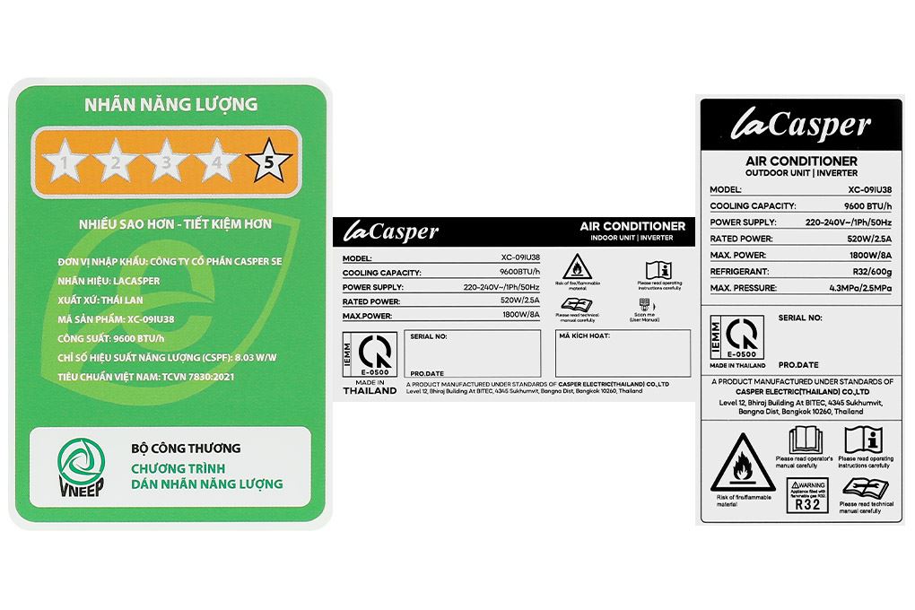 Máy lạnh Casper Inverter 1 HP XC-09IU38 Màu Trắng