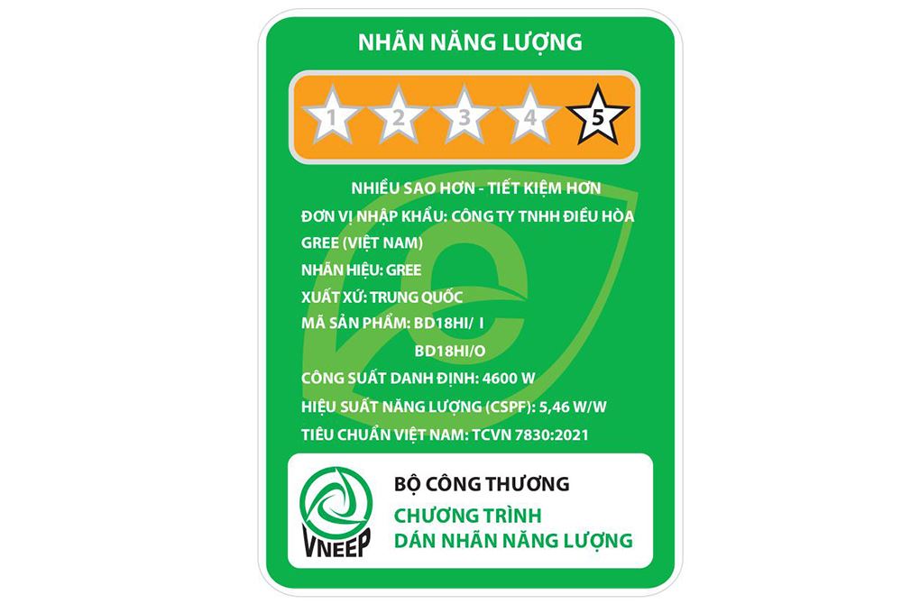 Điều hòa 2 chiều Gree Inverter 18000 BTU BD18HI Màu Trắng