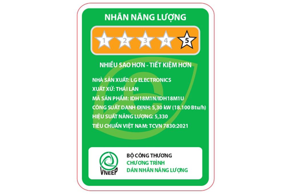 Máy lạnh 2 chiều LG Inverter 2 HP IDH18M1 Màu Trắng