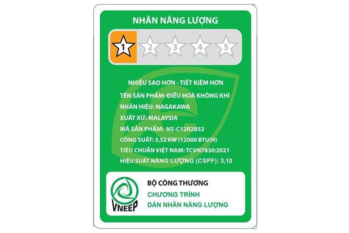 Điều hòa Nagakawa 12000 BTU NS-C12R2B52 Màu Trắng