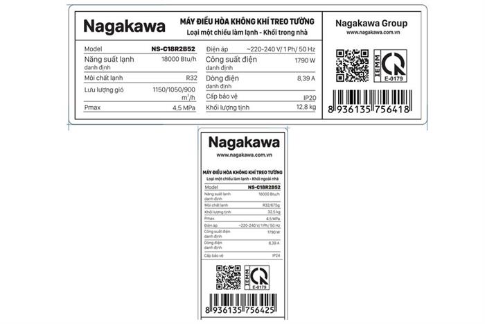 Máy lạnh Nagakawa 2 HP NS-C18R2B52 Màu Trắng