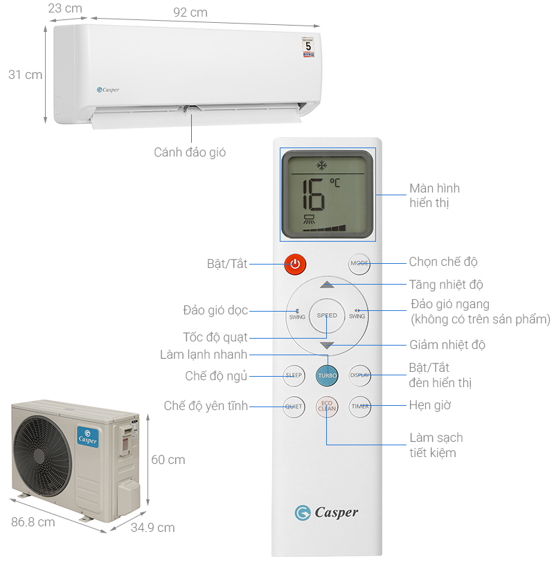 Máy lạnh Casper 2 HP SC-18FB36A