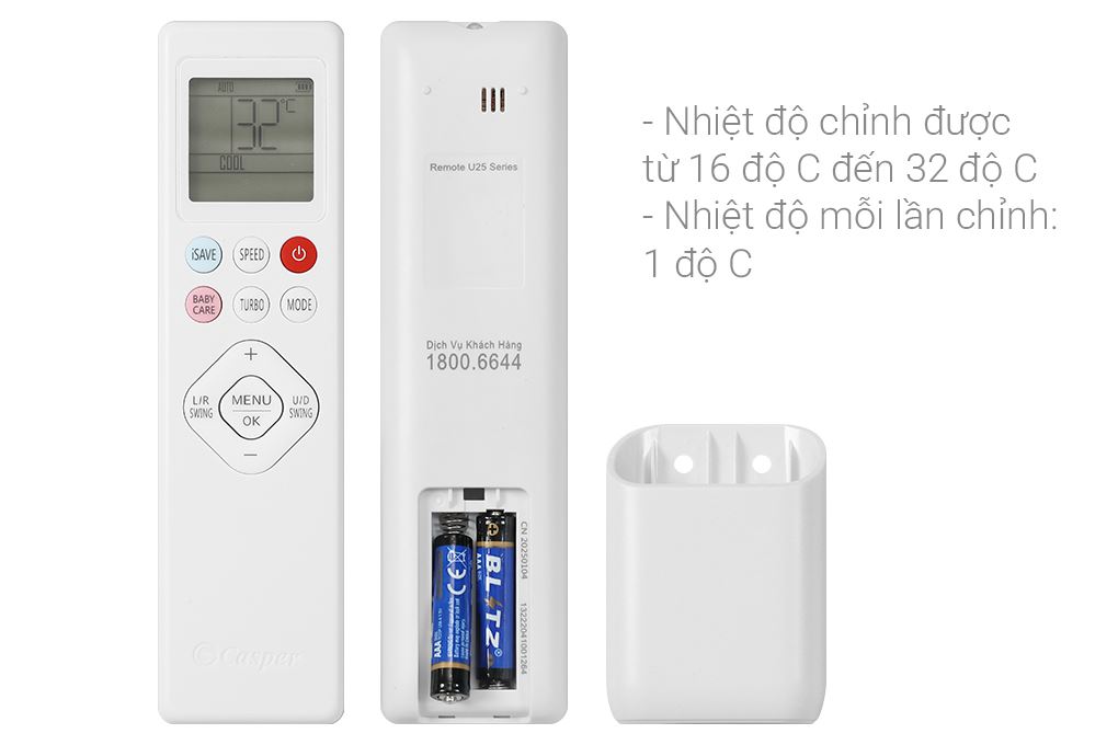Máy lạnh 2 chiều Casper Inverter 1 HP QH-09IU36A Màu Trắng