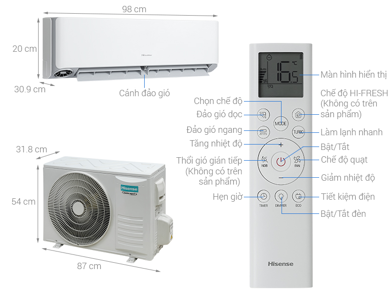 Máy lạnh Hisense Inverter 1.5 HP AS-12TW4RWUVA00