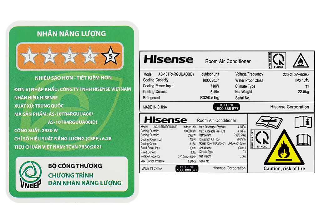 Máy lạnh Hisense Inverter 1 HP AS-10TR4RGUUA00 Màu Trắng