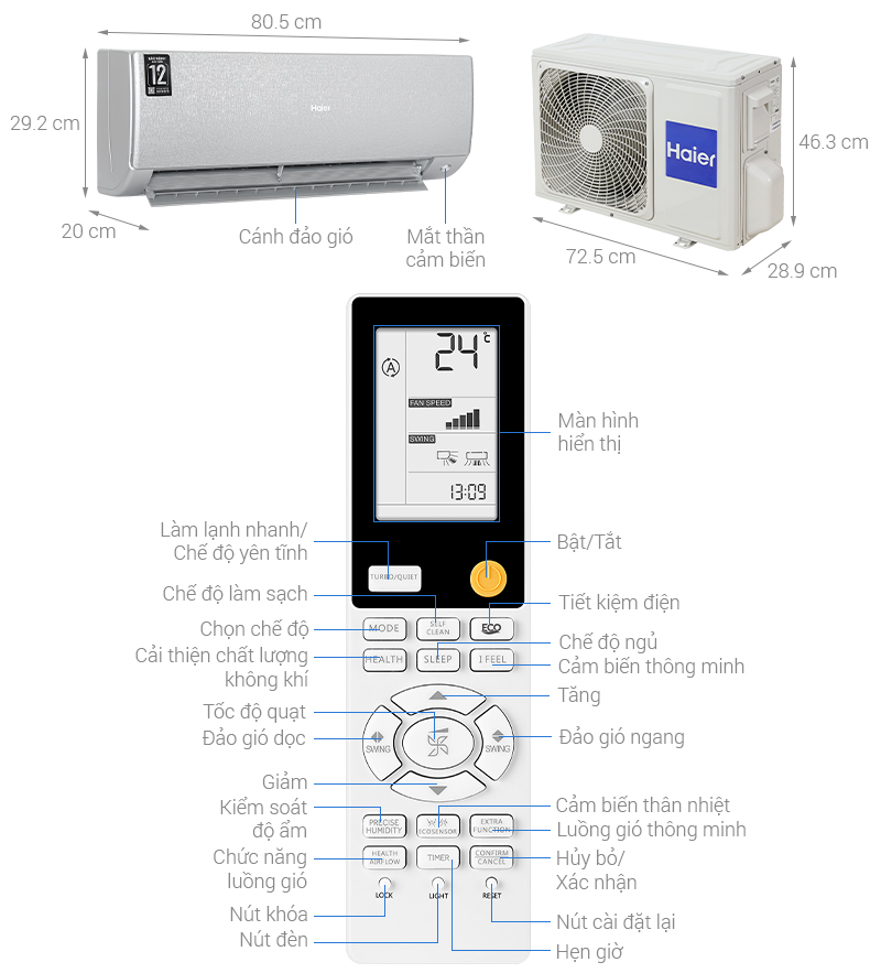 Máy lạnh Haier Inverter 1 HP HR-10VSP