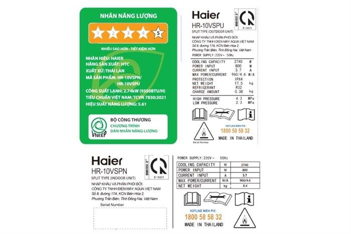 Máy lạnh Haier Inverter 1 HP HR-10VSP