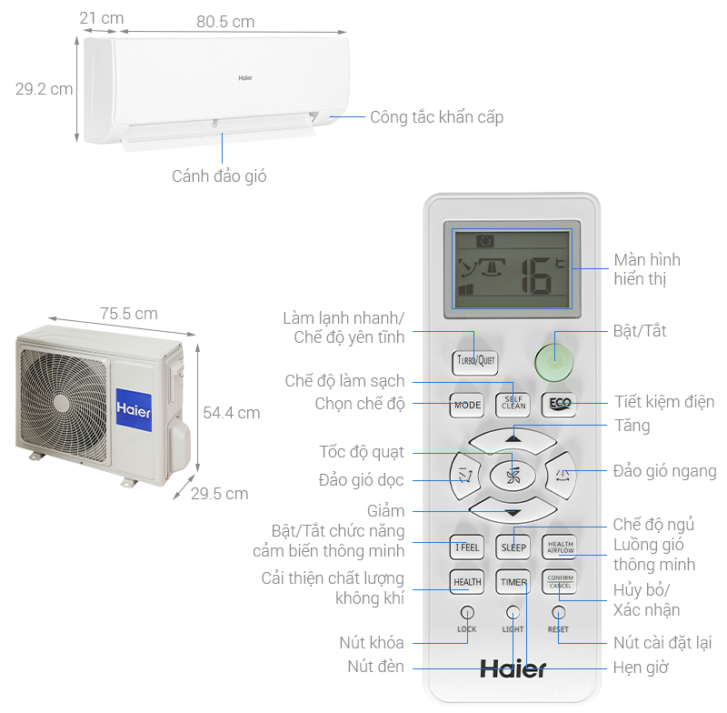 Máy lạnh Haier Inverter 1.5 HP HR-13VSA