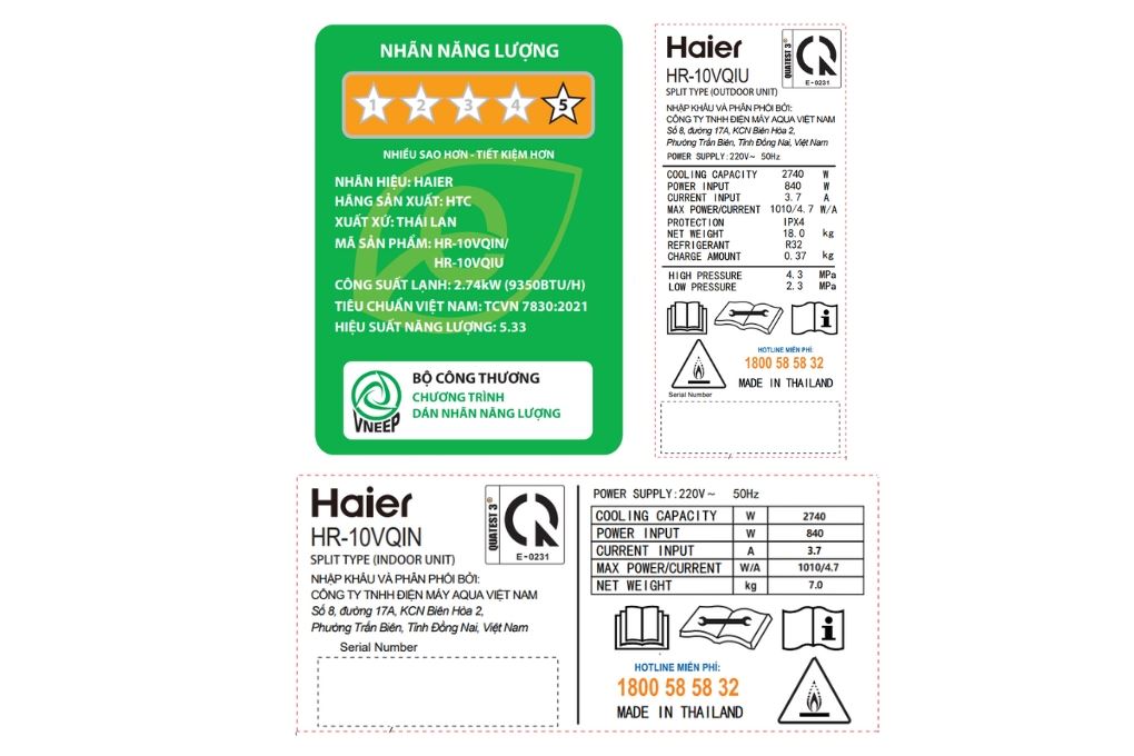 Điều hòa Haier Inverter 9350 BTU HR-10VQI