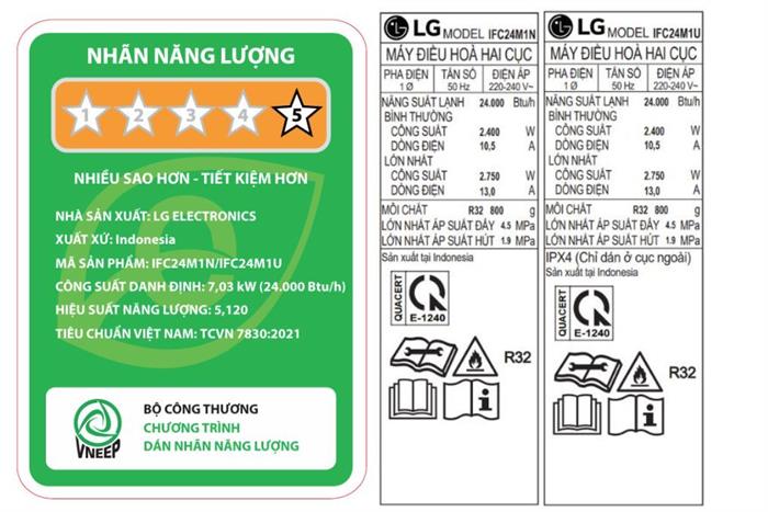 Điều hòa LG Inverter 24000 BTU IFC24M1