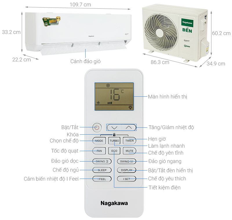Máy lạnh Nagakawa Inverter 2.5 HP NIS-C24R2T62