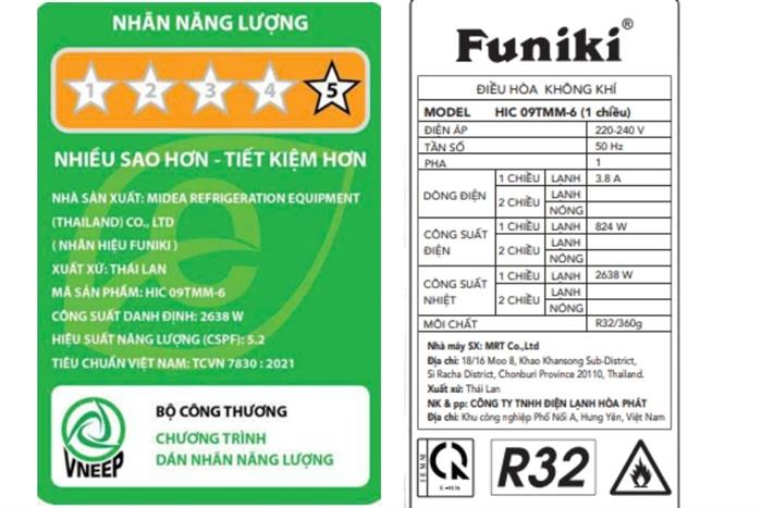 Máy lạnh Funiki Inverter 1 HP HIC09TMM-6 Màu Trắng