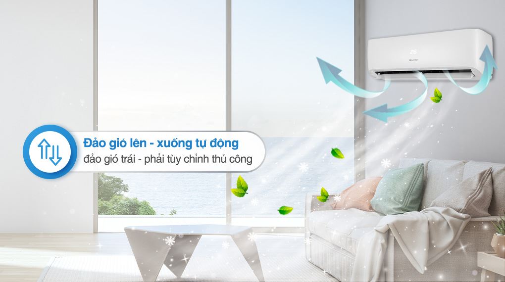 Máy lạnh Hisense Inverter 2 HP AS-18TR4RWSCA00 - Cơ chế thổi gió Máy lạnh Hisense Inverter 2 HP AS-18TR4RWSCA00 - Cơ chế thổi gió