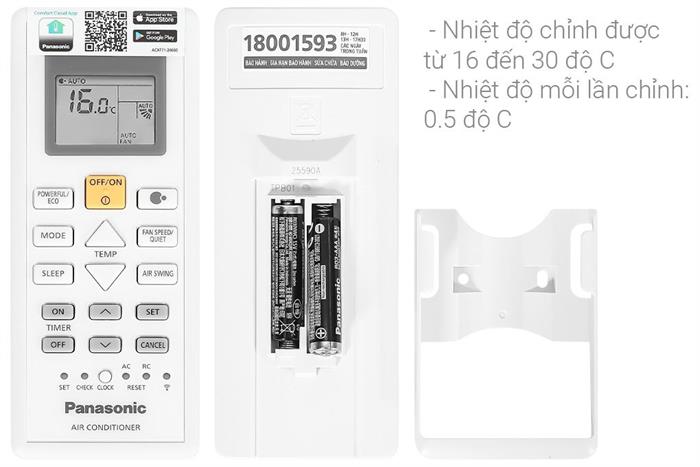 Máy lạnh Panasonic Inverter 1 HP CU/CS-PU9CKH-8D Màu Trắng