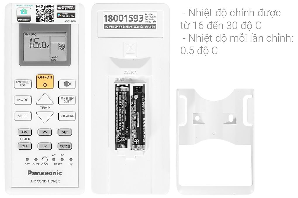 Điều hòa Panasonic Inverter 9040 BTU CU/CS-PU9CKH-8D Màu Trắng