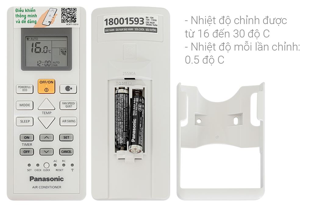 Máy lạnh Panasonic Inverter 2 HP CU/CS-PU18CKH-8D Màu Trắng
