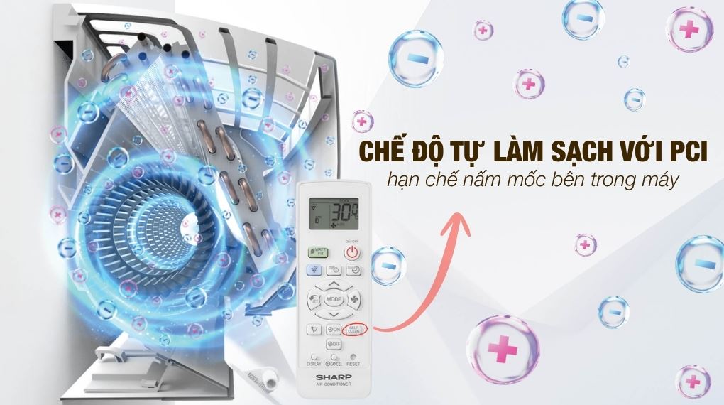 Chế độ tự làm sạch - Máy lạnh Sharp Inverter 1 HP AH-XP10DSW