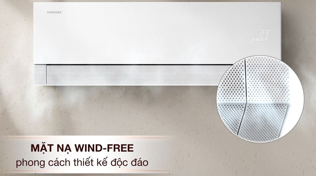 Điều hoà Samsung Wind-Free Inverter 1 HP AR80H10DAAWNSV - Thiết kế dàn lạnh