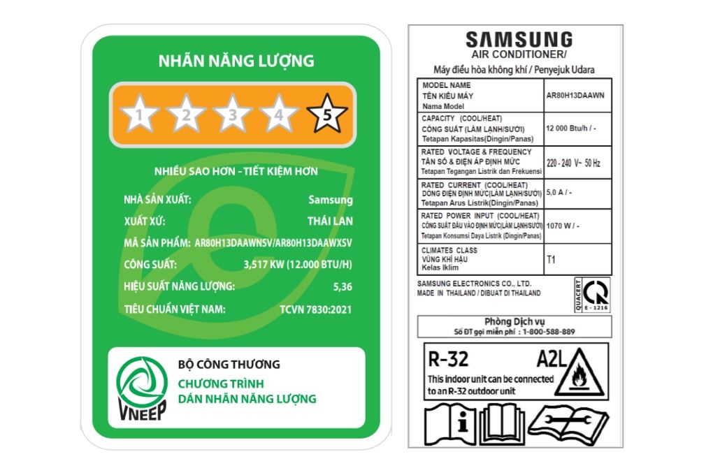 Điều hòa Samsung Wind-Free Inverter 12000 BTU AR80H13DAAWNSV Màu Trắng