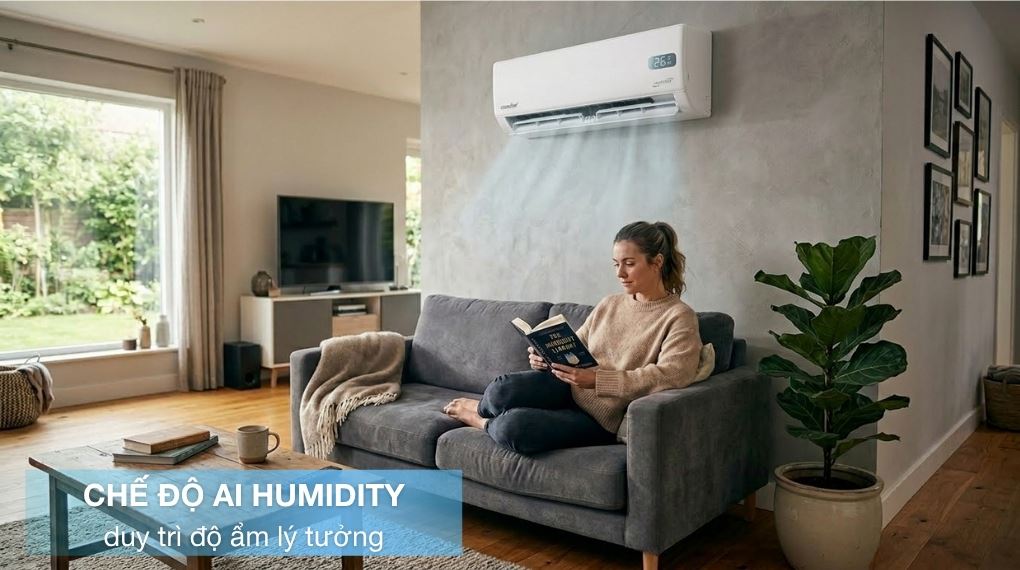 AI Humidity - Máy lạnh Comfee Inverter 1 HP CFS-10VGX AI Humidity - Máy lạnh Comfee Inverter 1 HP CFS-10VGX
