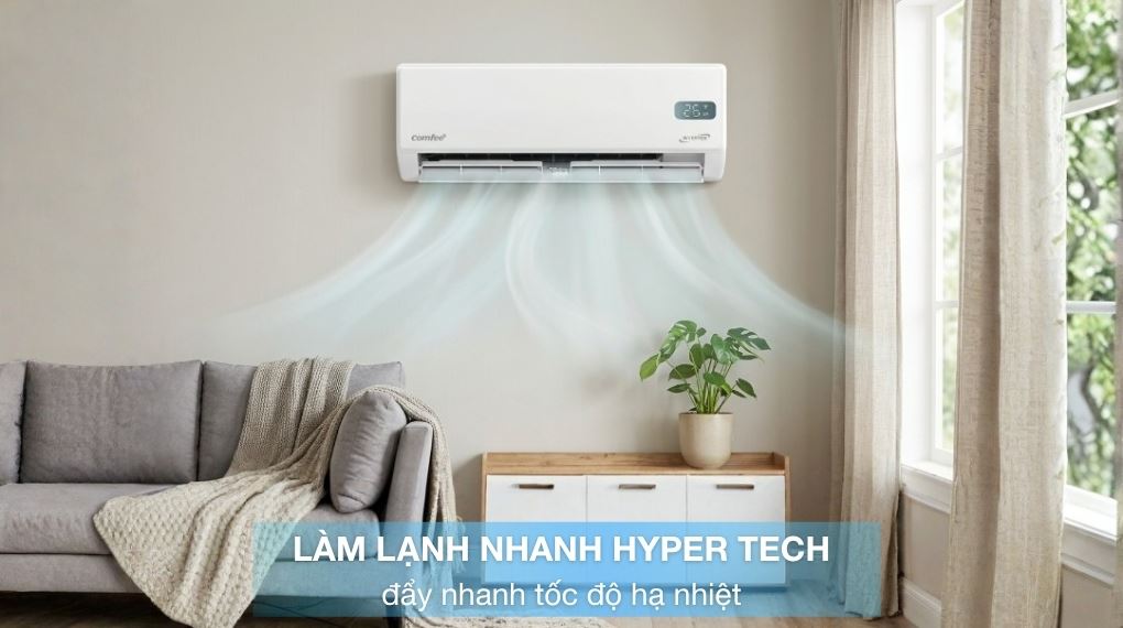 Công nghệ Hyper Tech - Máy lạnh Comfee Inverter 1 HP CFS-10VGX Công nghệ Hyper Tech - Máy lạnh Comfee Inverter 1 HP CFS-10VGX