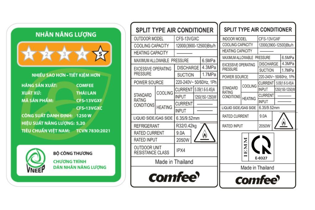 Máy lạnh Comfee Inverter 1.5 HP CFS-13VGX Màu Trắng