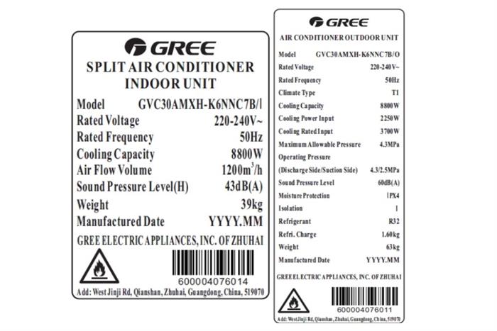 Điều hòa tủ đứng Gree 3.30025 BTU GVC30AMXH-K6NNC7B