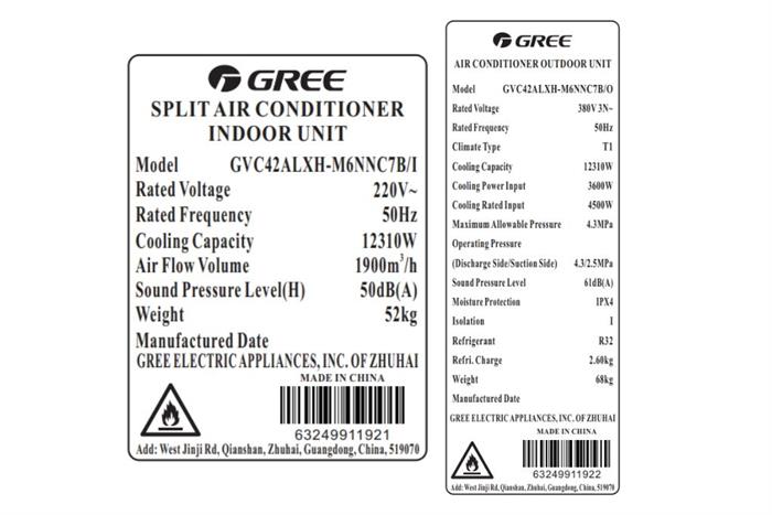 Điều hòa tủ đứng Gree 42000 BTU GVC42ALXH-M6NNC7B