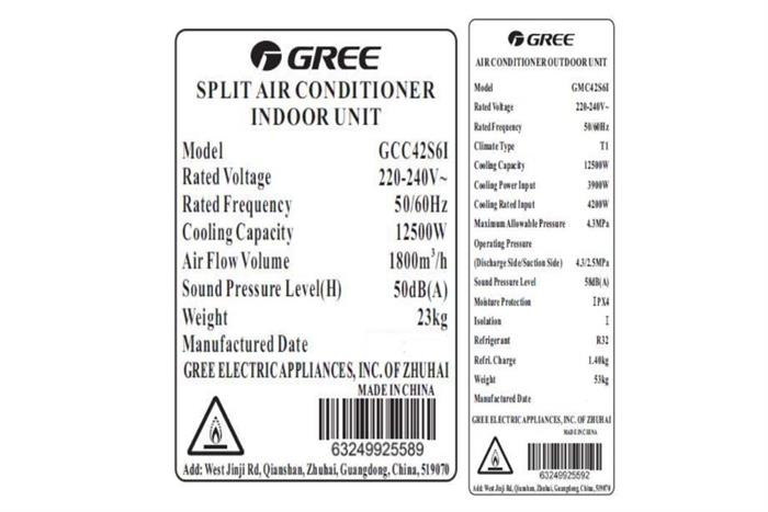 Máy lạnh âm trần Gree Inverter 5 HP GCC42S6I-GMC42S6I