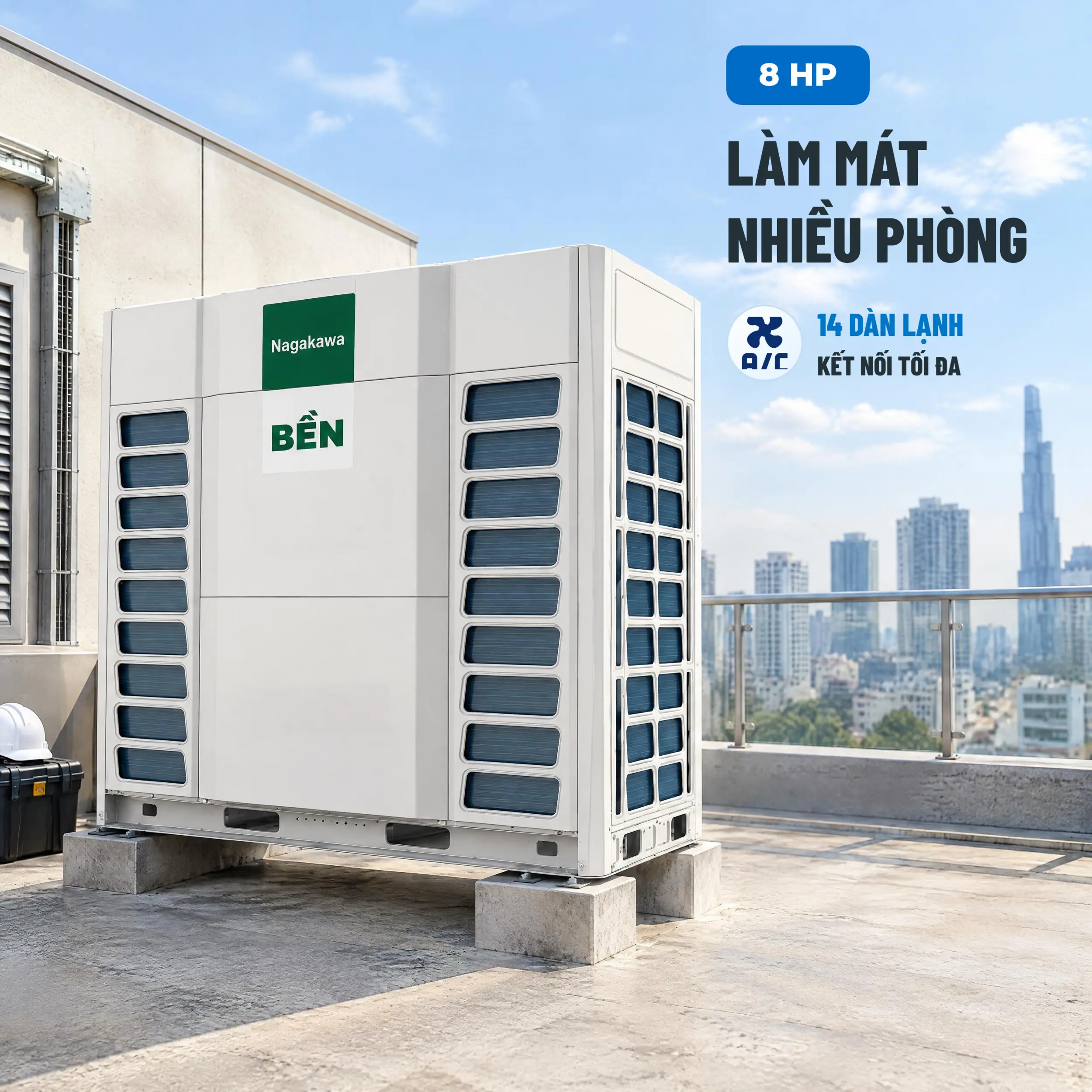 Dàn nóng Nagakawa VRF 2 chiều Inverter 8 HP NAU-H252U02