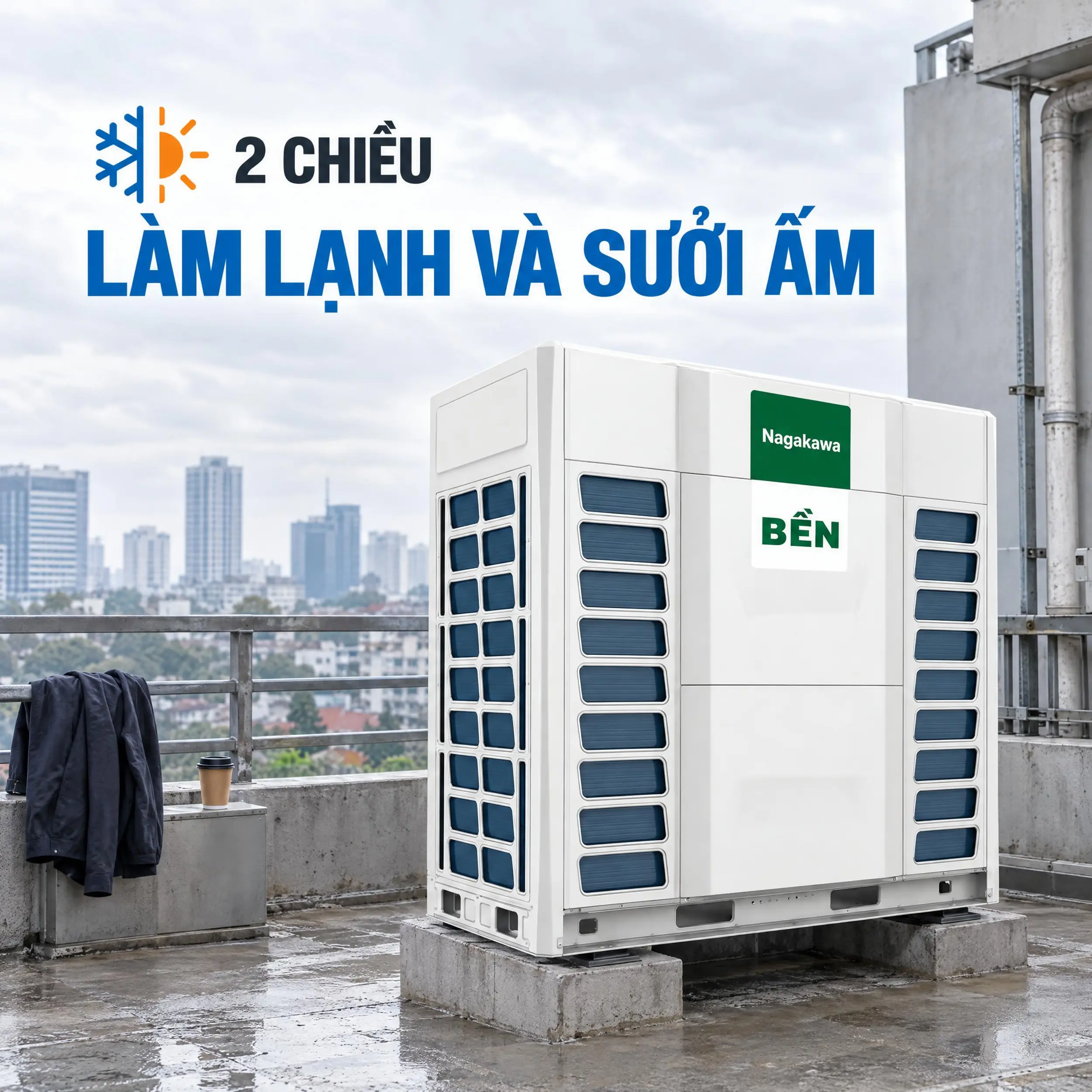 Dàn nóng Nagakawa VRF 2 chiều Inverter 8 HP NAU-H252U02