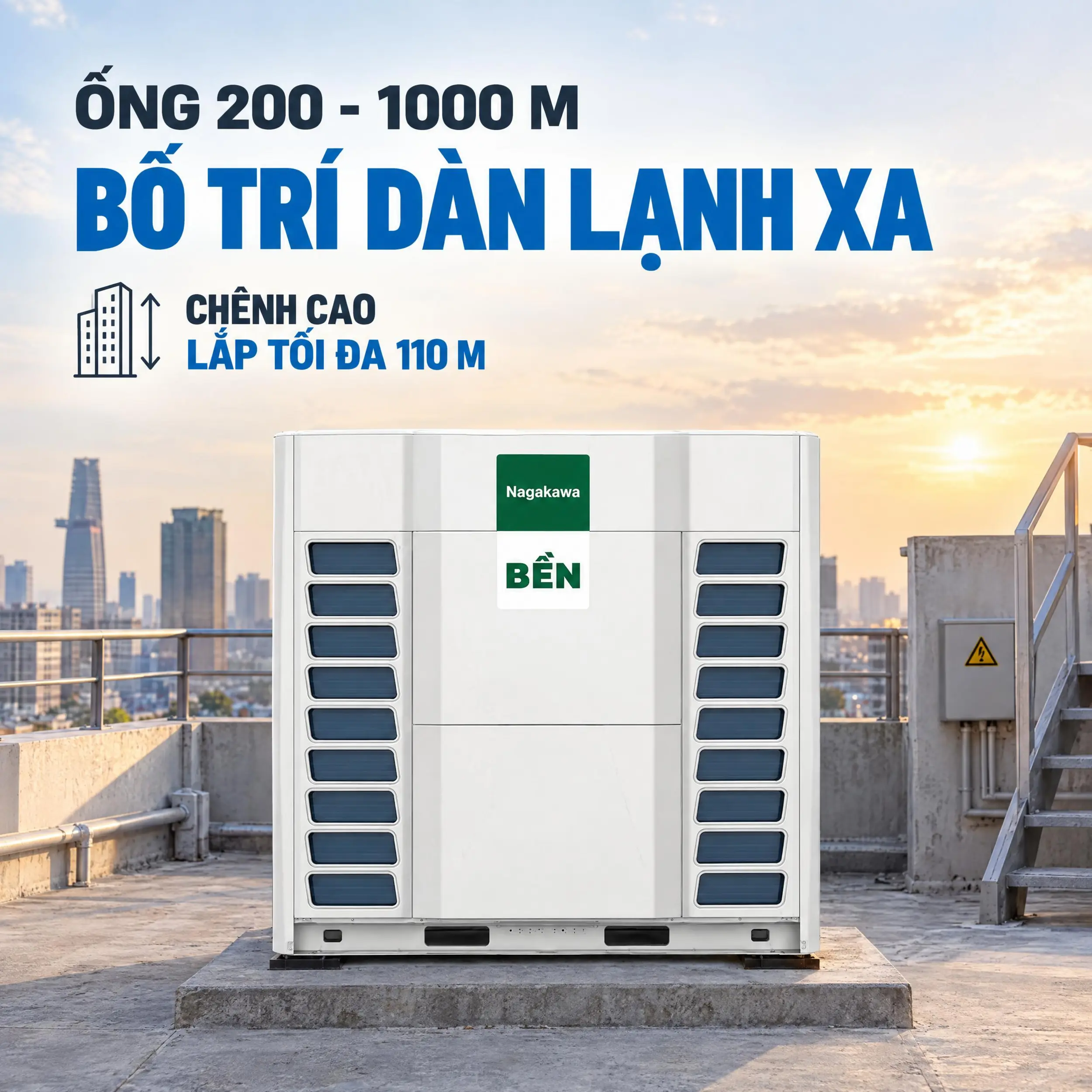 Dàn nóng Nagakawa VRF 2 chiều Inverter 8 HP NAU-H252U02