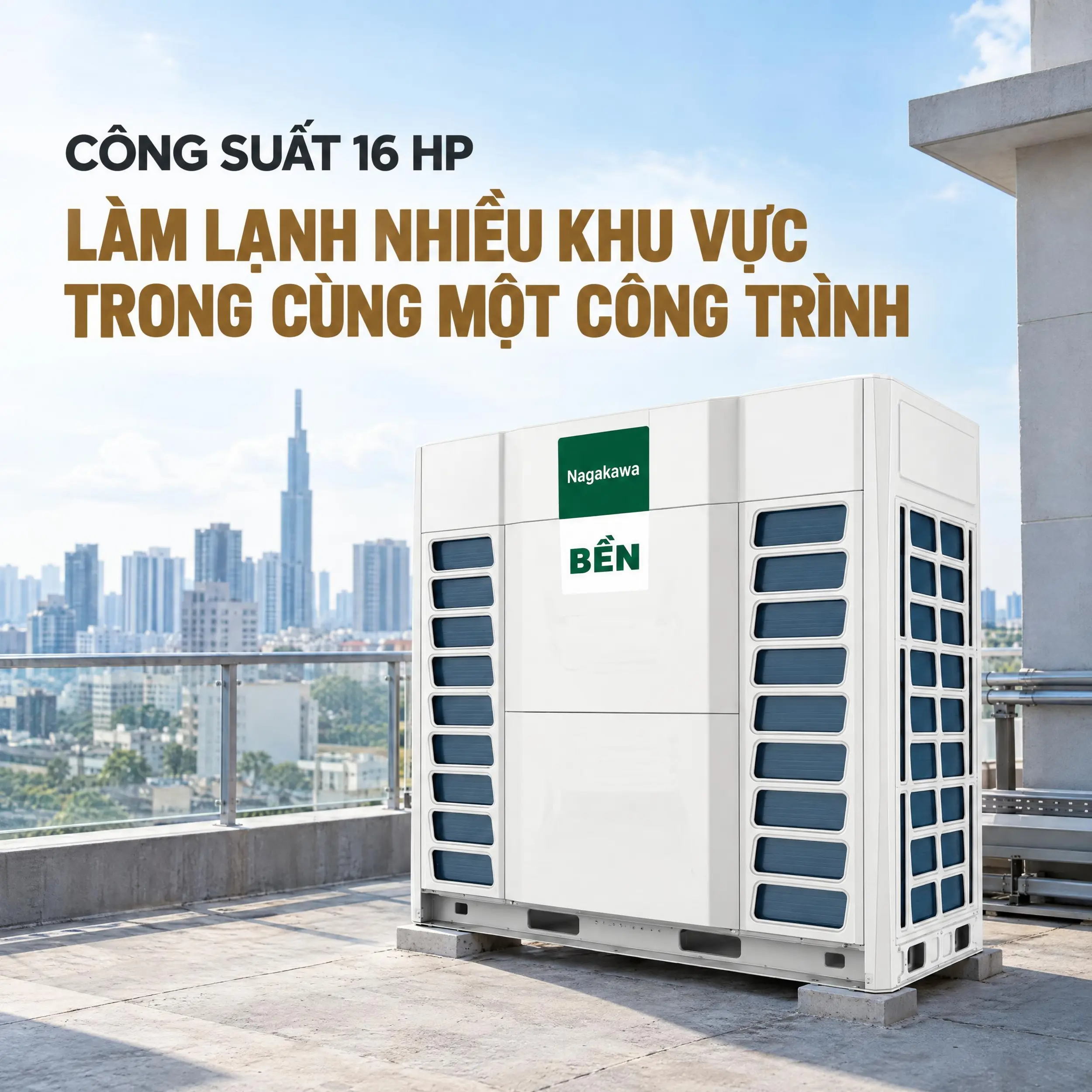 Dàn nóng Nagakawa VRF 2 chiều Inverter 16 HP NAU-H450U02