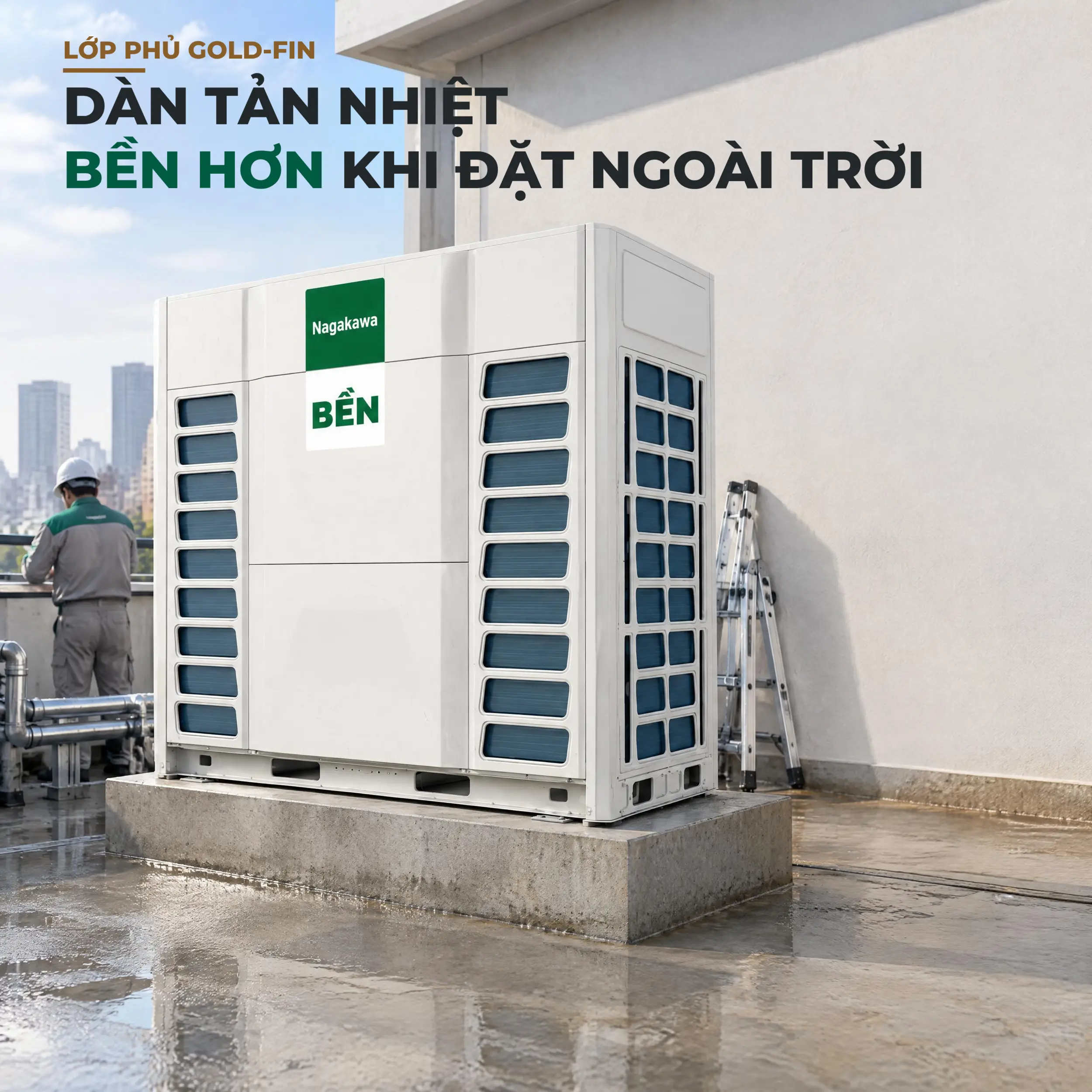 Dàn nóng Nagakawa VRF 2 chiều Inverter 16 HP NAU-H450U02