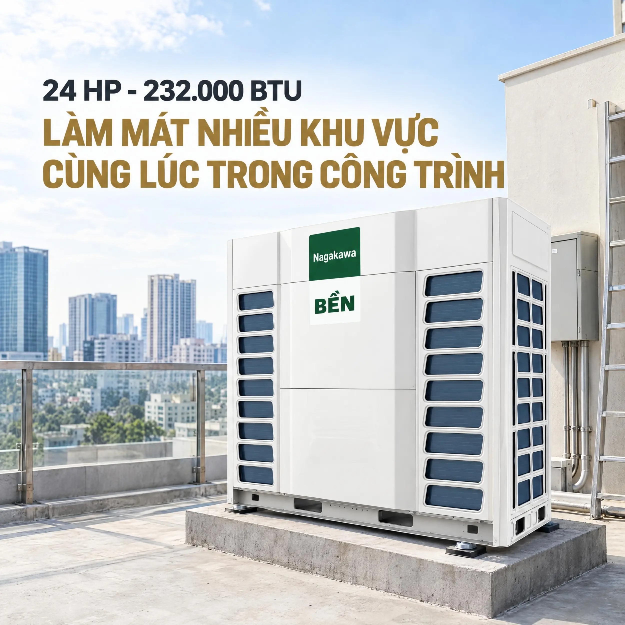 Dàn nóng Nagakawa VRF 2 chiều Inverter 24 HP NAU-H680U02