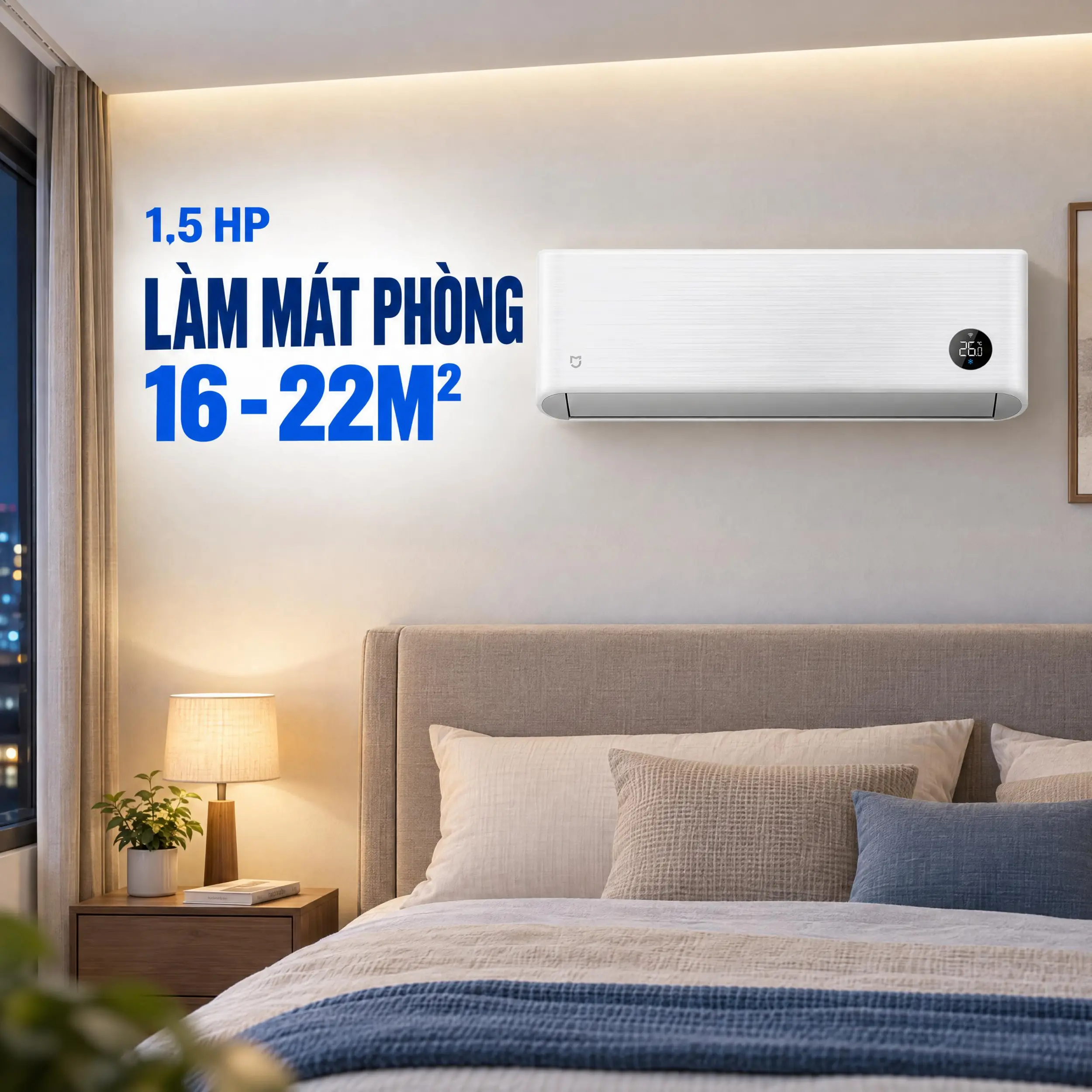 Máy lạnh Xiaomi Inverter 1.5 HP ASC-12W/R2C5-VN - Công suất 1.5 HP