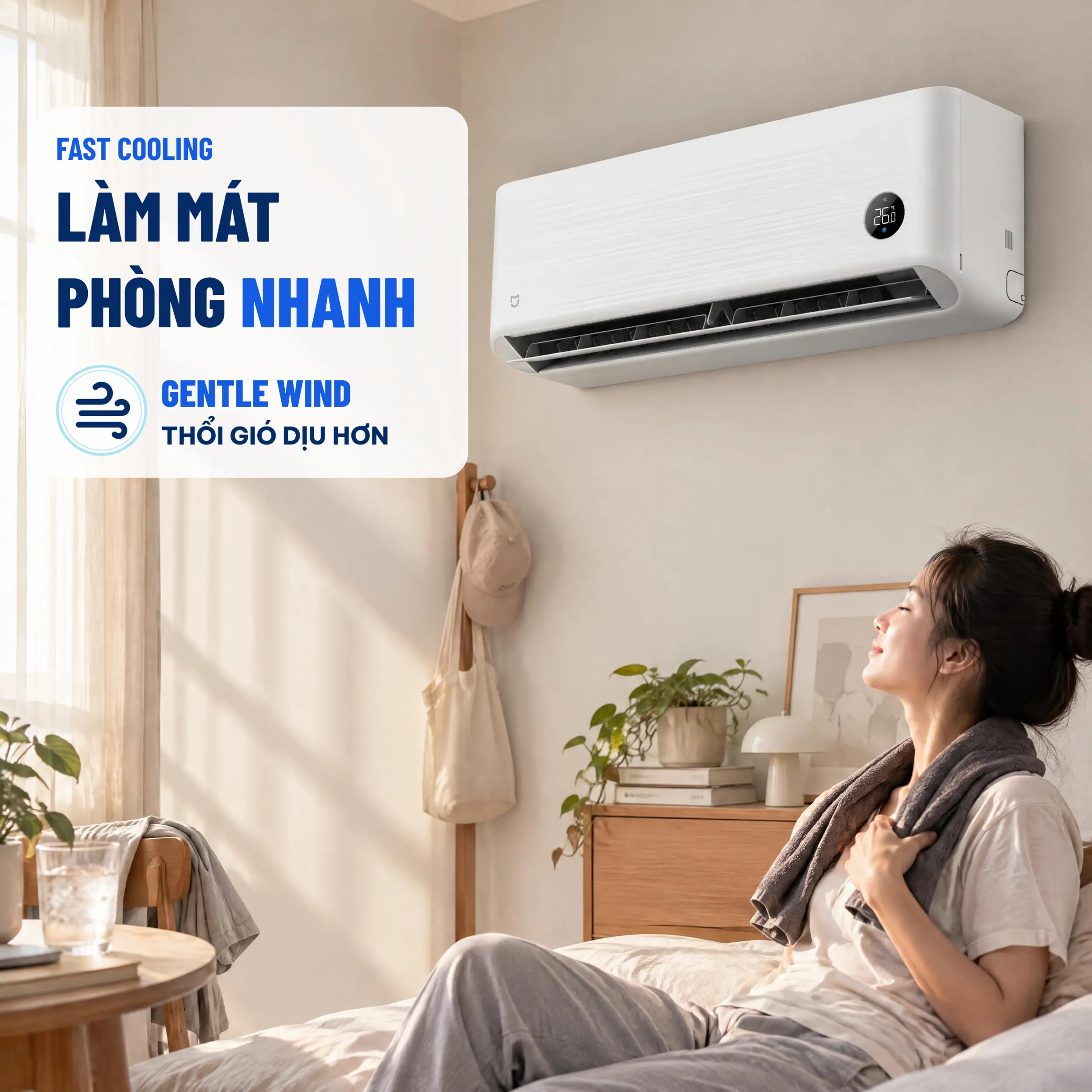 Máy lạnh Xiaomi Inverter 1.5 HP ASC-12W/R2C5-VN - Fast Cooling làm mát nhanh hơn
