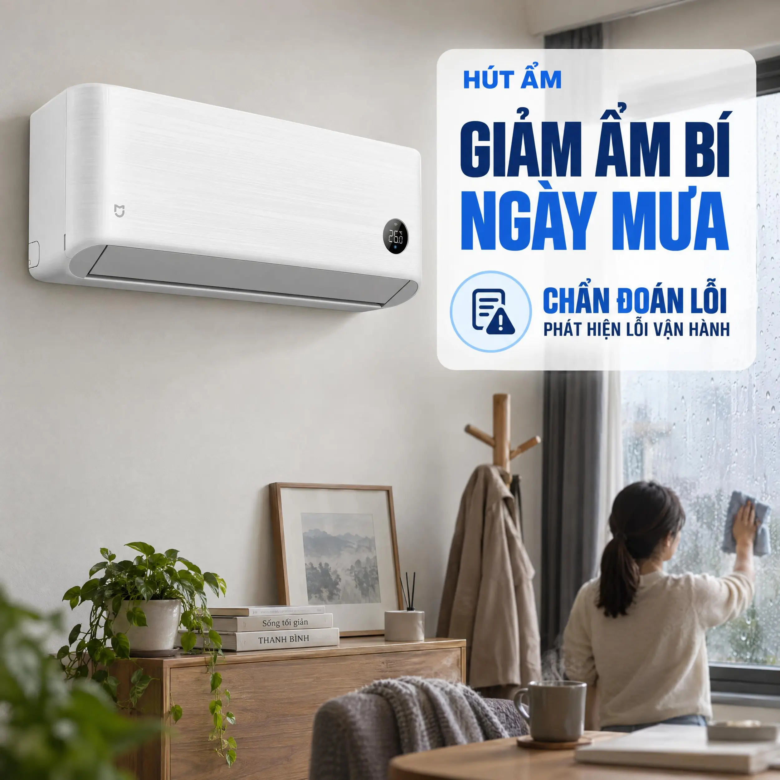 Máy lạnh Xiaomi Inverter 1.5 HP ASC-12W/R2C5-VN - Tự chẩn đoán lỗi