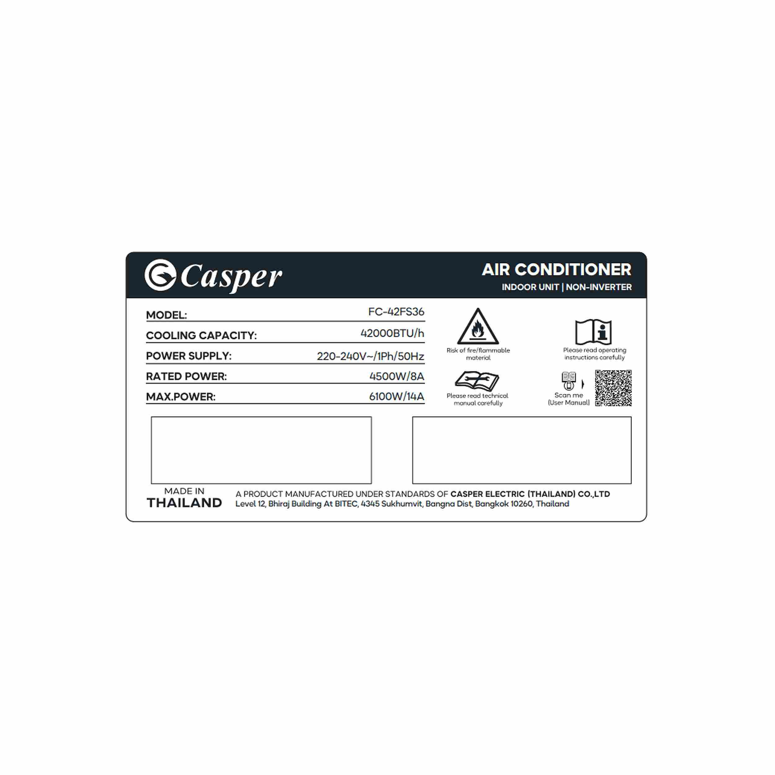 Máy lạnh tủ đứng Casper 5 HP FC-42FS36 Màu Trắng