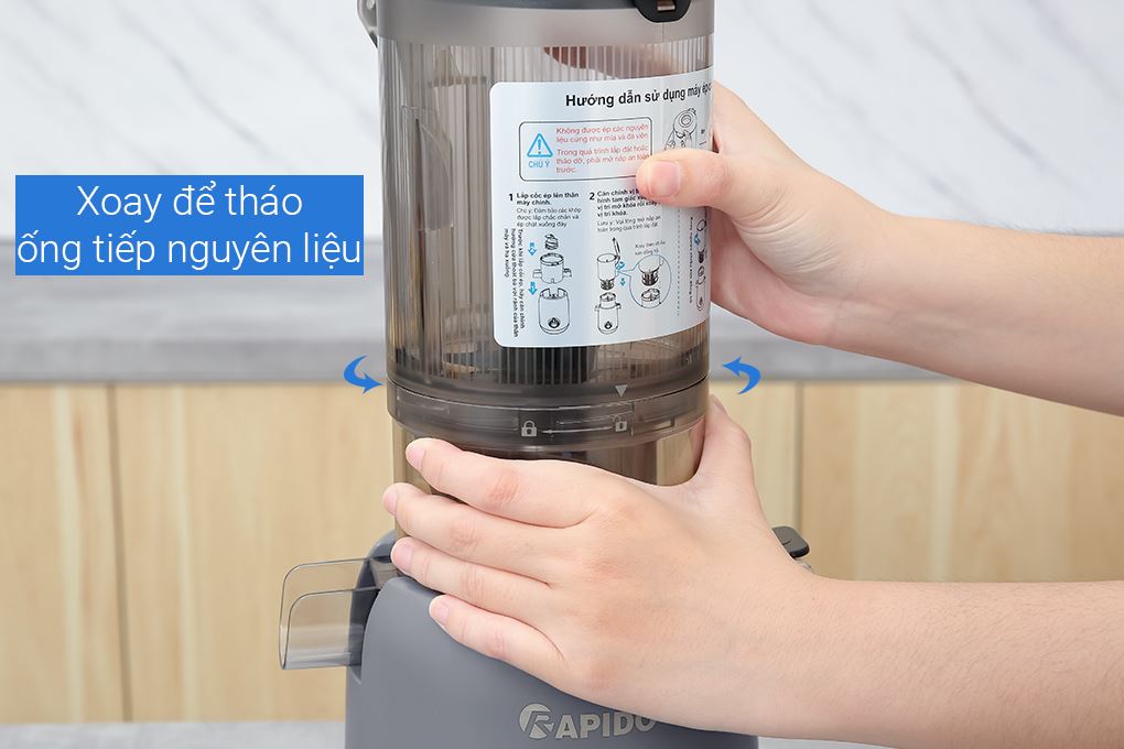 Máy ép chậm Rapido RSJ-250GM Màu Xám