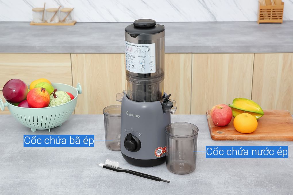 Máy ép chậm Rapido RSJ-250GM Màu Xám