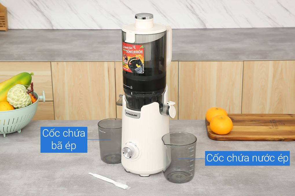 Máy ép chậm Sunhouse SHD5504 Màu Trắng - Kem