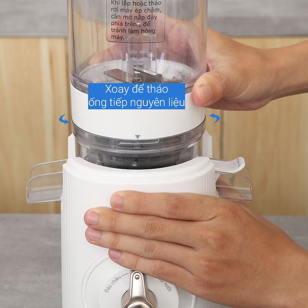 Máy ép chậm AQUA AQS-JSJ0901RW-VN Màu Trắng