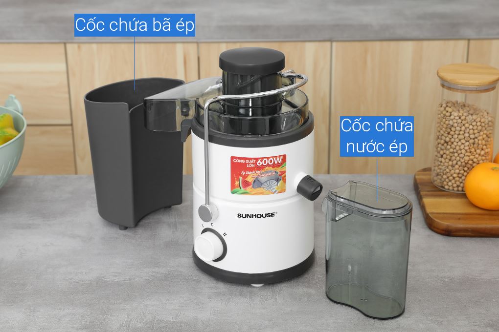 Máy ép trái cây Sunhouse SHD5522 Màu Trắng - Đen