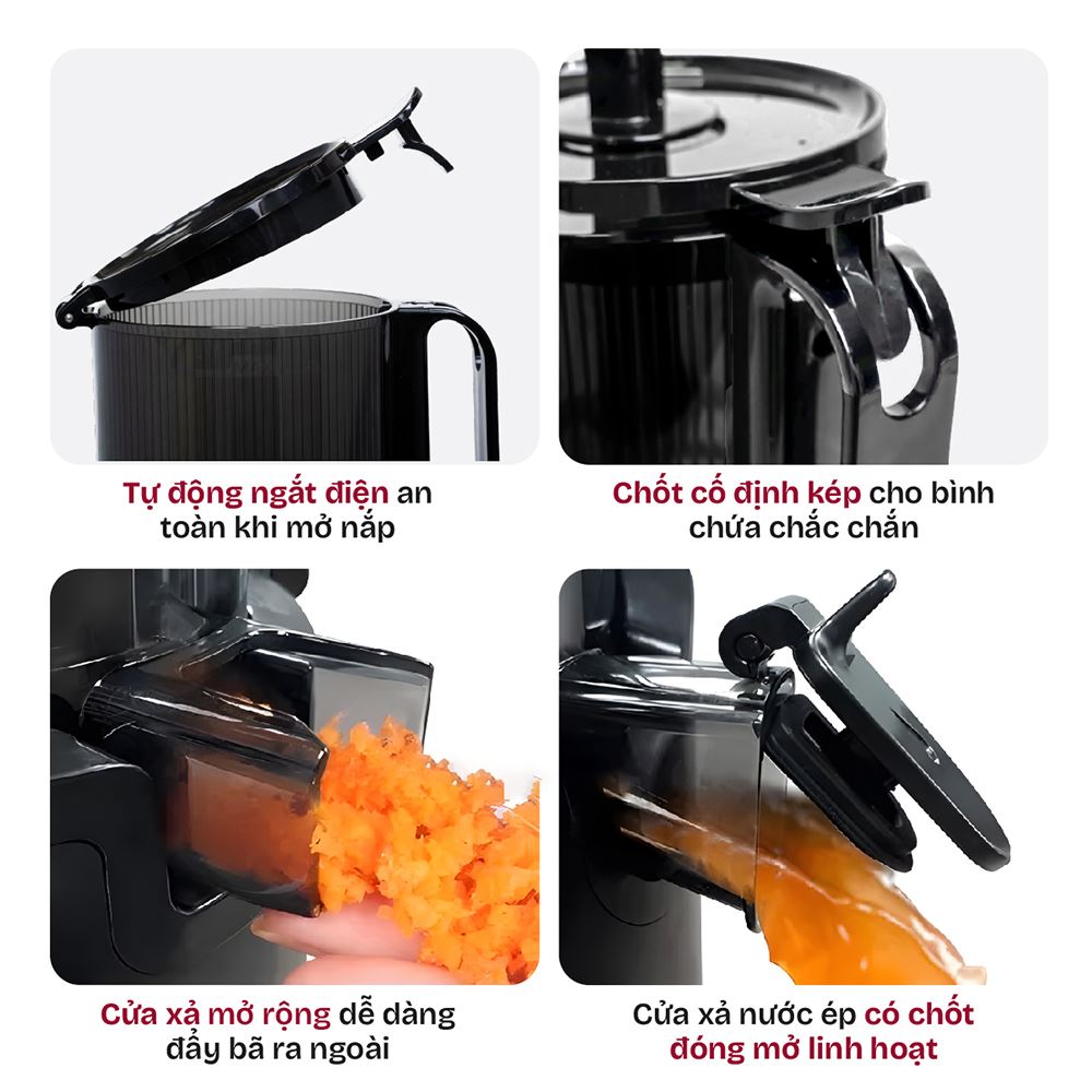 Máy ép chậm FUJIHOME SJ16 Màu Đen