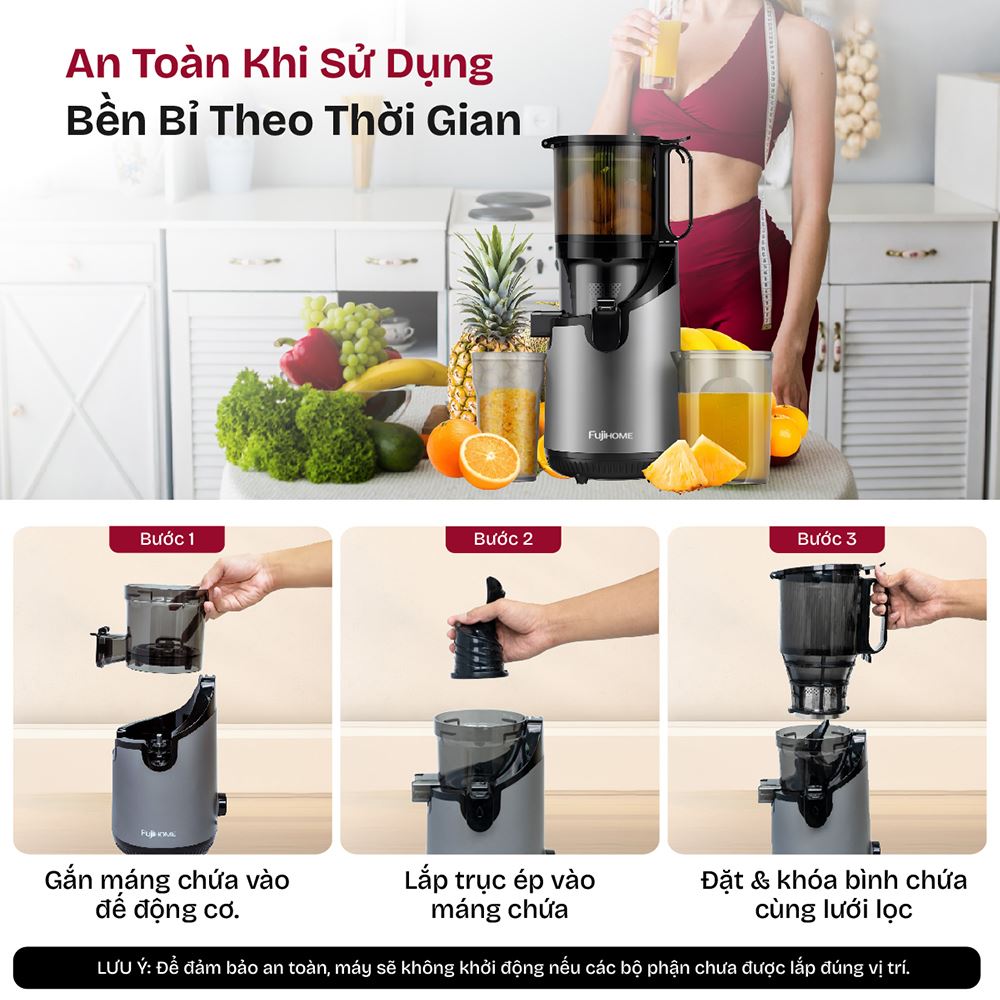 Máy ép chậm FUJIHOME SJ16 Màu Đen