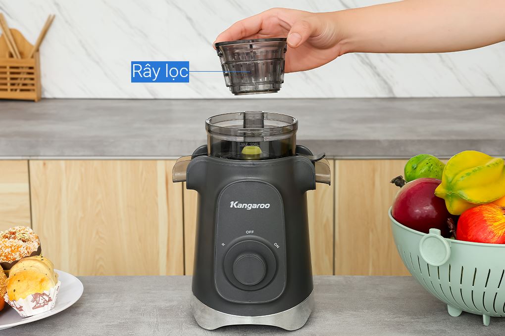 Máy ép chậm Kangaroo KGSJ15M1G Màu Ghi đen