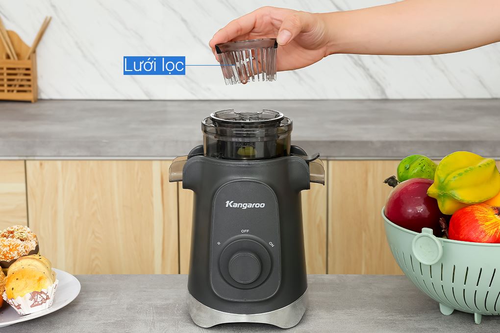 Máy ép chậm Kangaroo KGSJ15M1G Màu Ghi đen